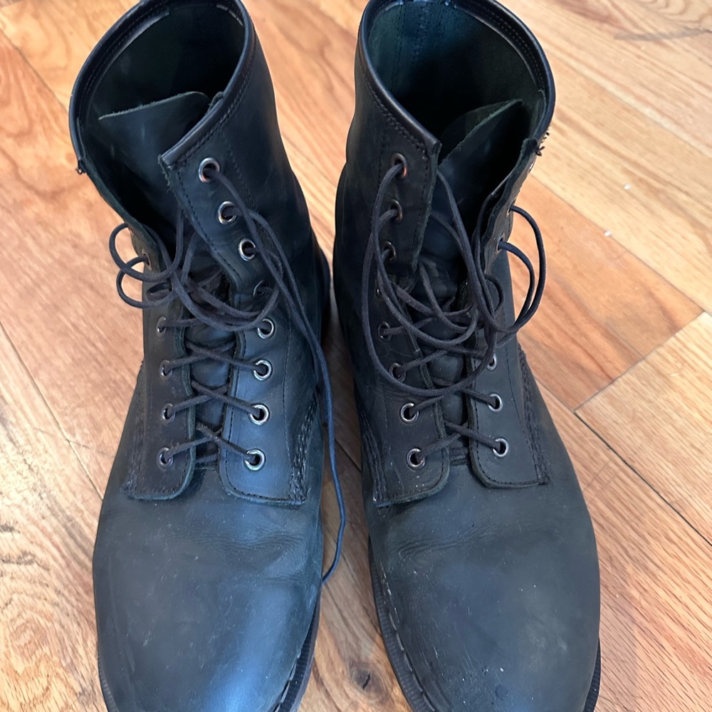 Solovair Size 12 Black Leather Men's Boots